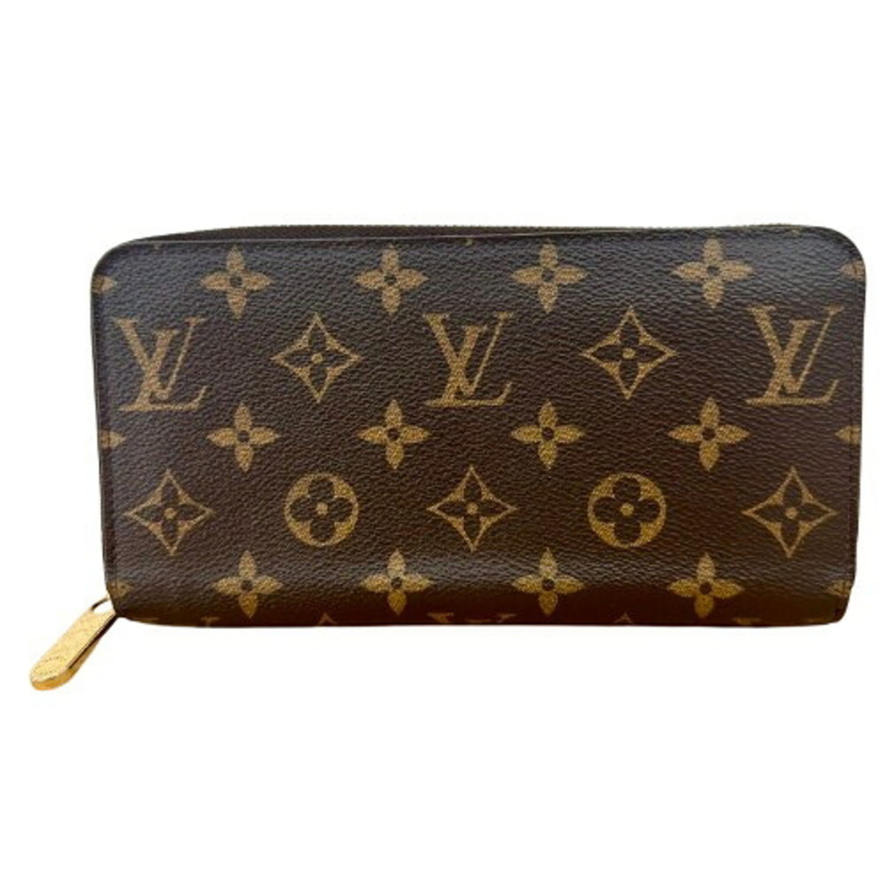 Louis Vuitton Monogram Zippy Wallet M42616 Long Leather Brown IC Chip